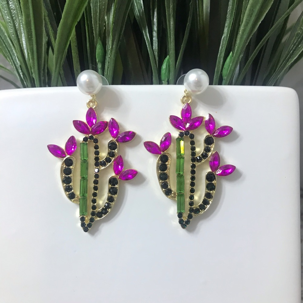 Cactus Blossom Statement Earrings